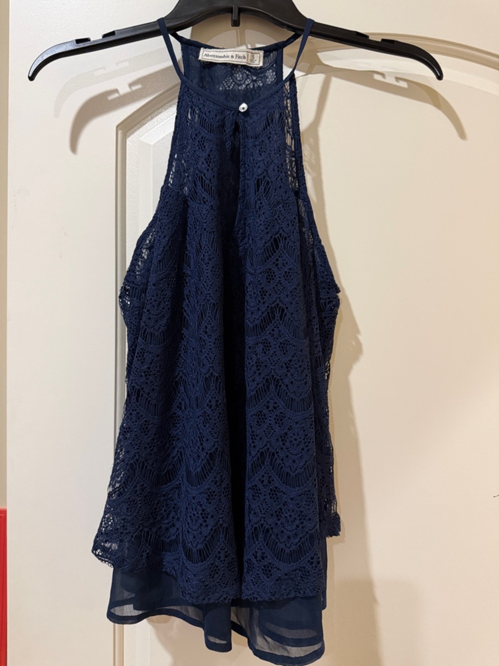 Abercrombie & Fitch Navy Lace Halter Top